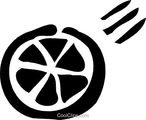 Lemon/lime Slice Royalty Free Vector Clip Art Illustration - Emblem (480x395), Png Download