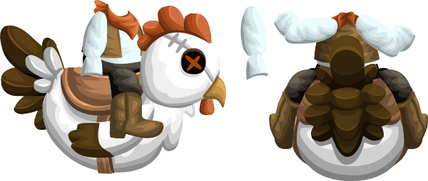 How To Set Use Avatar Wardrobe Coat Ride Chicken Clipart (600x255), Png Download