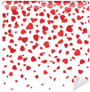 Falling Hearts Seamless Background Wall Mural • Pixers® - Falling Heart (400x400), Png Download