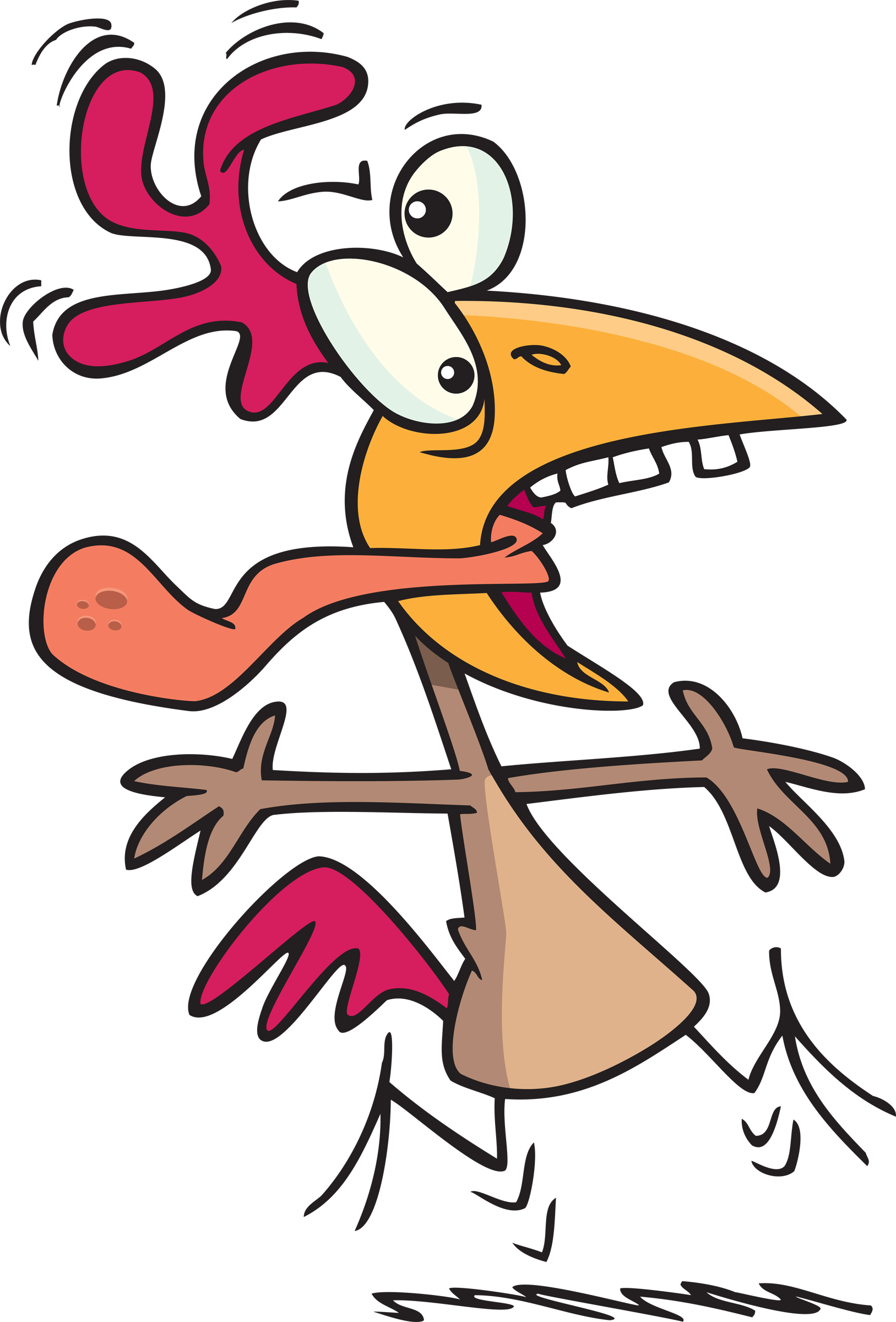 Crazy Chicken Clip Art (1627x2400), Png Download