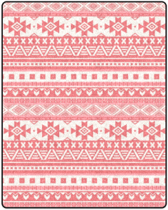 Fancy Tribal Border Pattern 08 Red Blanket - Handkerchief (500x500), Png Download