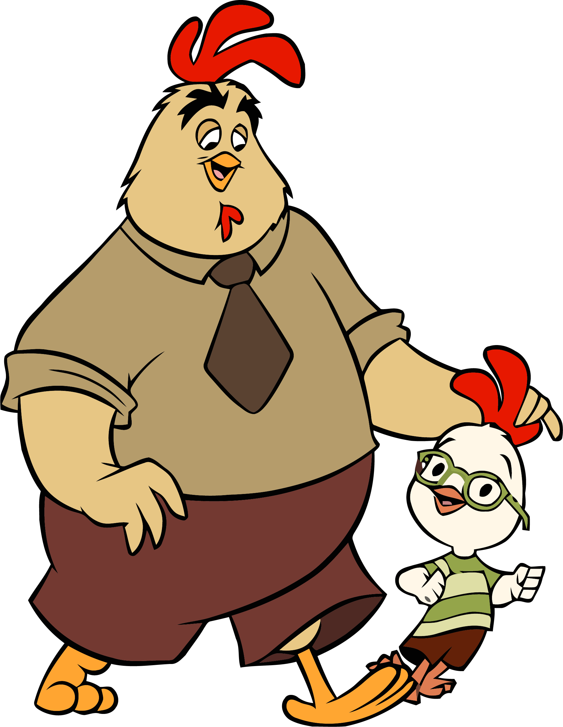 Chicken Little And Father Clipart Png - Clip Art (1894x2446), Png Download