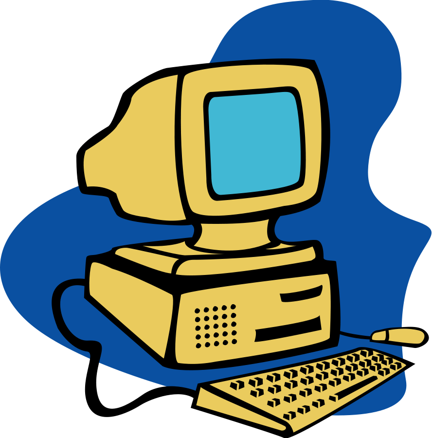 Software Clipart Animated Computer - Small Computer Clip Art (570x578), Png Download