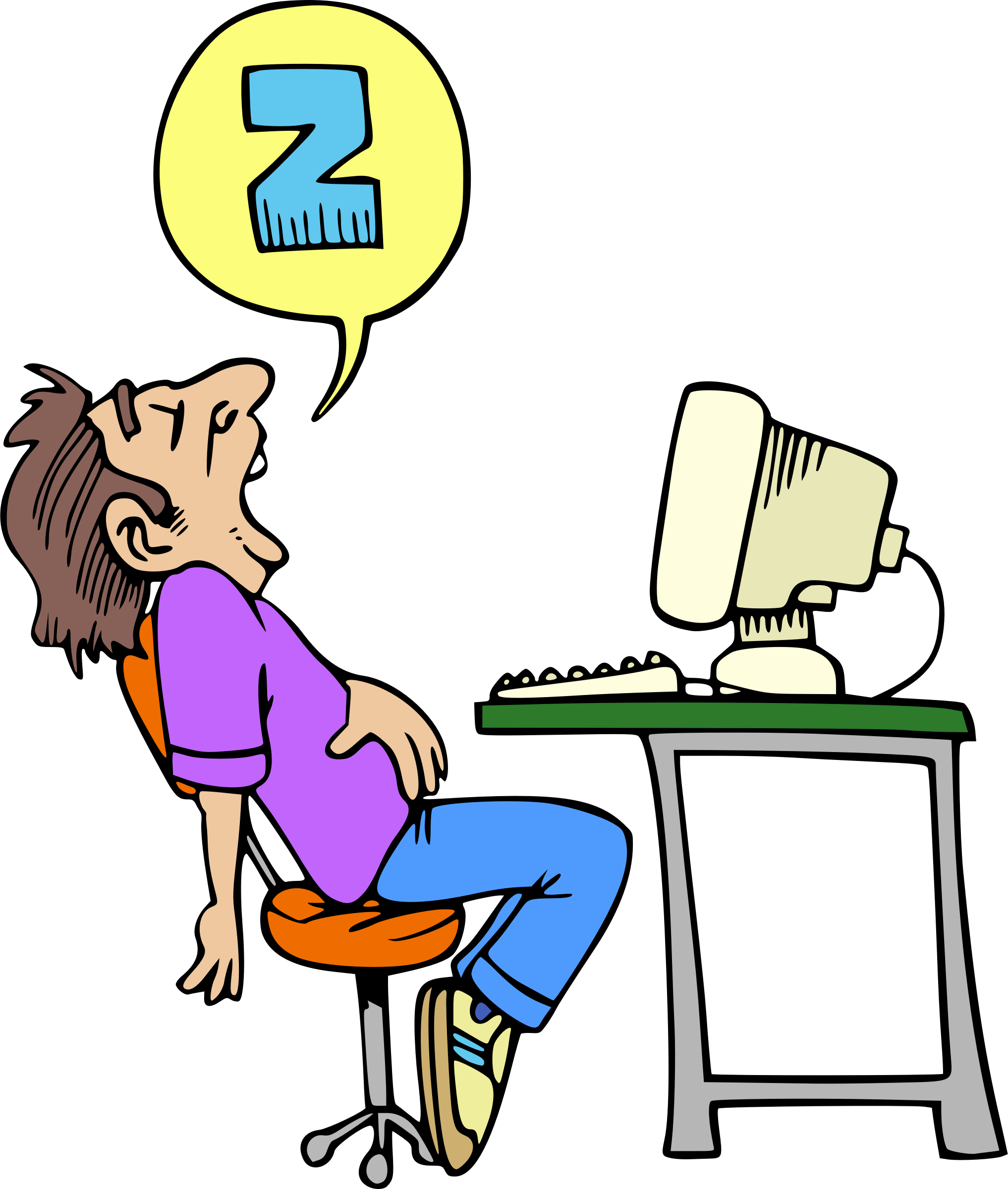 Big Image - Computer Nerd Clip Art (2034x2400), Png Download