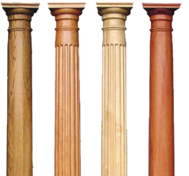 Wooden Pillar Png Images Galleries Small Interior Wood - Wooden Columns (436x382), Png Download