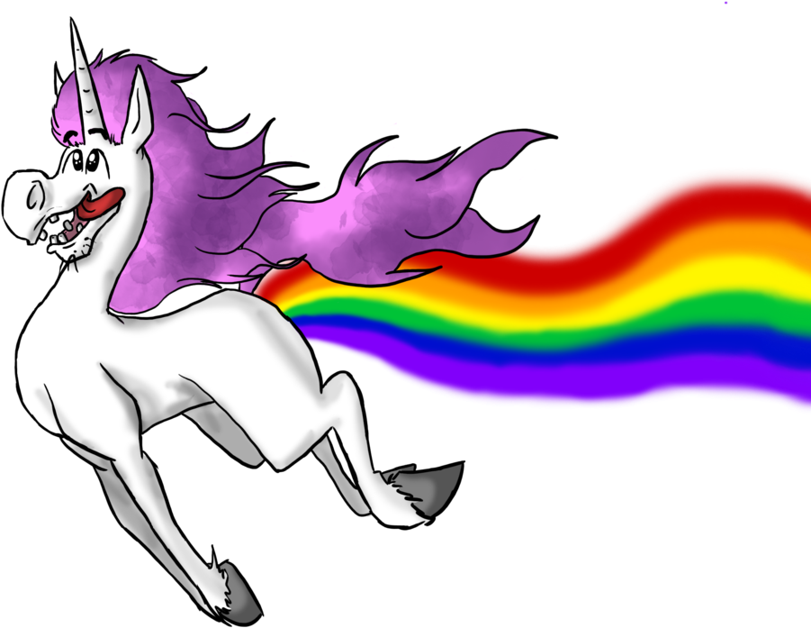 Download A Funny Character Of The Muzzle Of A Unicorn - Magical Rainbow  Farting Unicorn PNG Image with No Background 