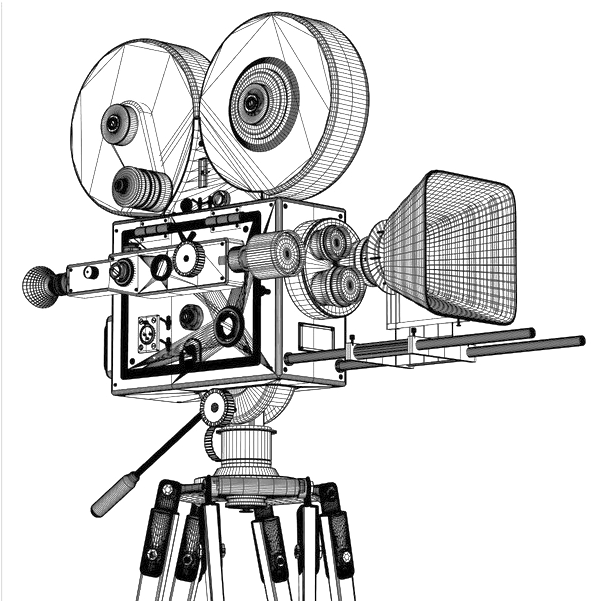 Picture Freeuse Library Sebastopol Video Production - Old Fashion Movie Camera (600x600), Png Download