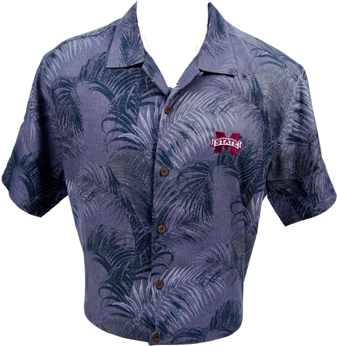 Tommy Bahama Palm Fronds Banner M Short Sleeve Hawaiian - Aloha Shirt (800x800), Png Download