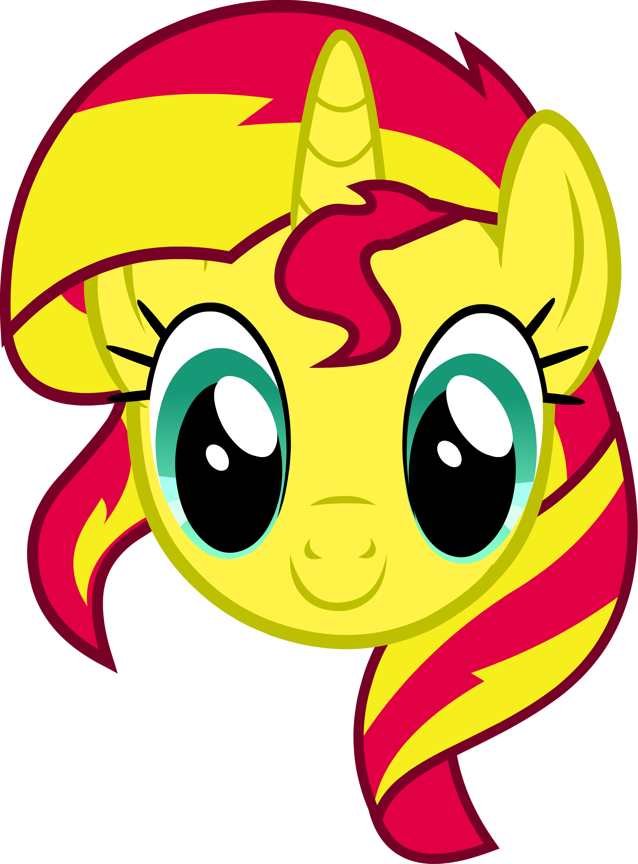 Clipart Unicorn Eyelash - My Little Pony Headshot (2214x3000), Png Download