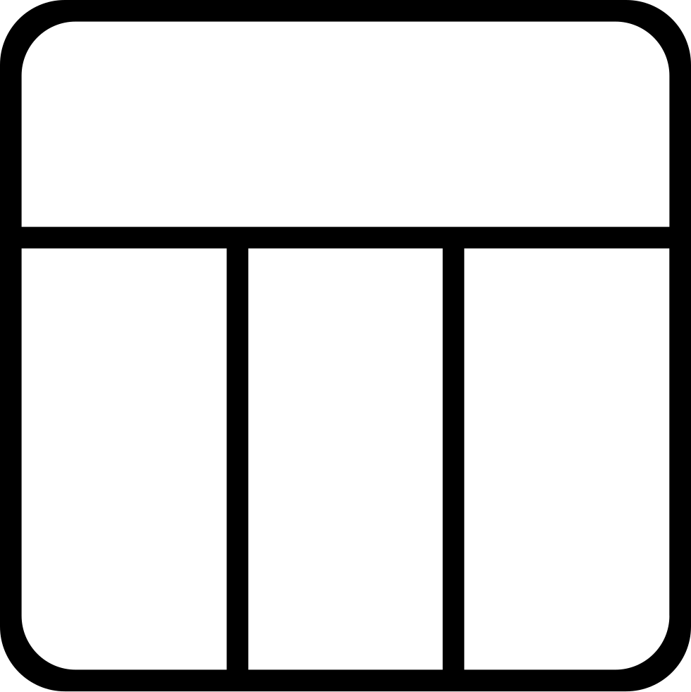 Design Structure Of A Grid With Columns In A Square - Icon (980x981), Png Download