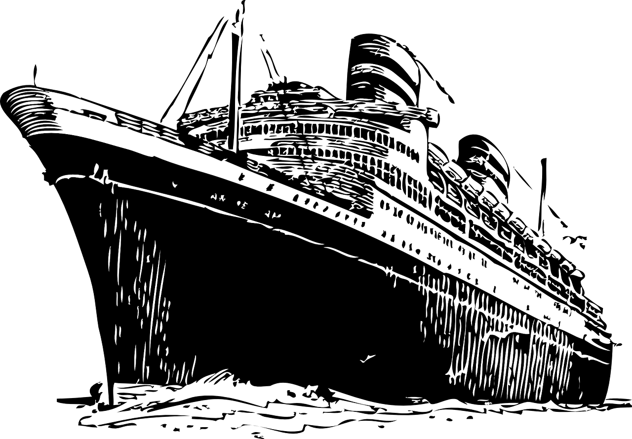 Ocean Liner Clip Art At Clker - Titanic Clip Art (600x417), Png Download