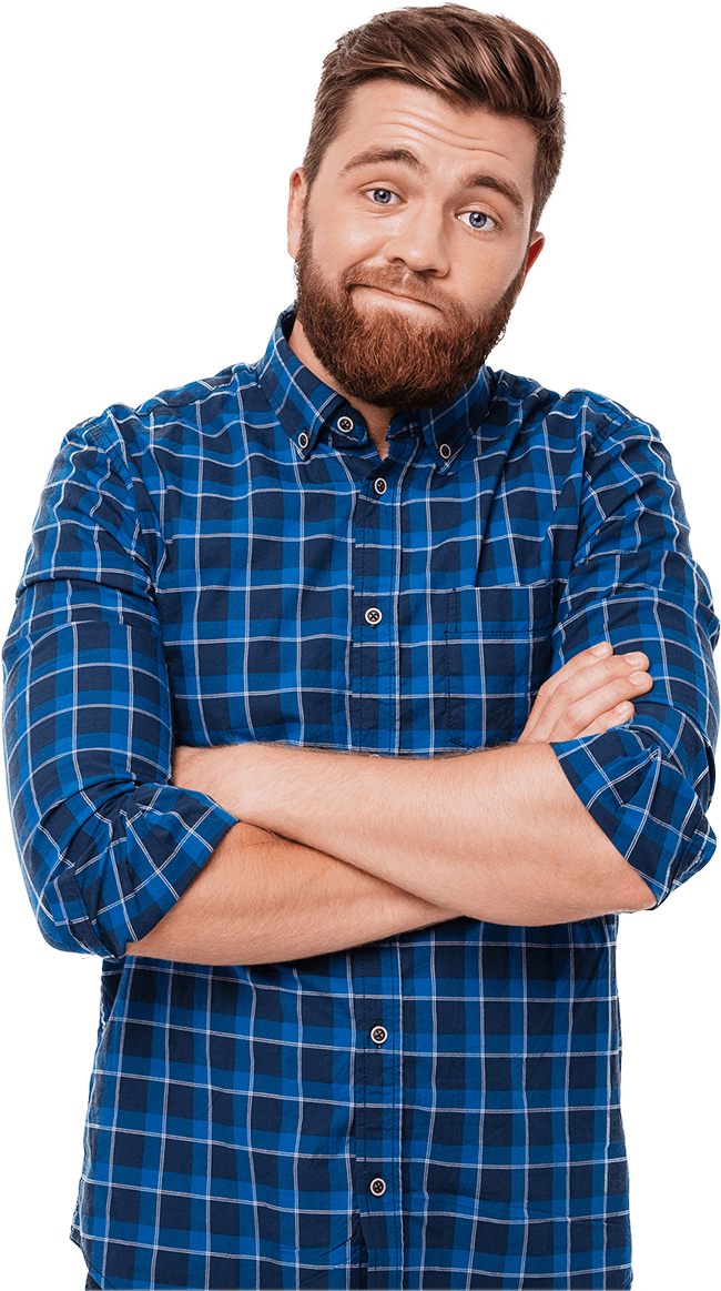 “the Flavor Package I Need Is Not On This Page - Man, Standing With Arms Folded (800x1174), Png Download