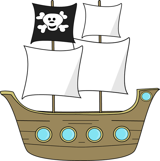 Cruise Clipart Simple Ship - Pirate Ship Clip Art (547x550), Png Download
