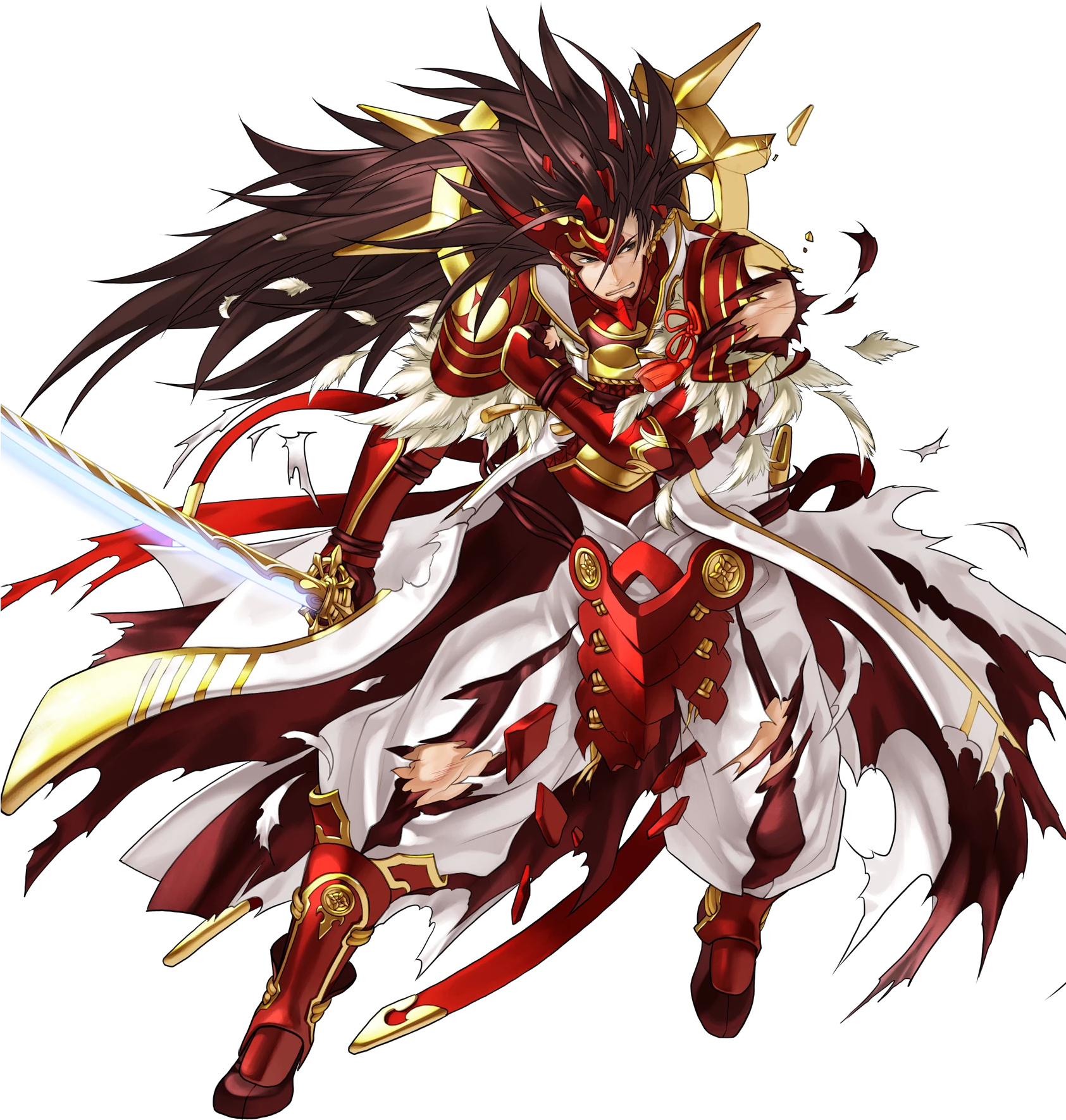 1boy Armor Brown Eyes Brown Hair Bruise Cuts Damaged - Fire Emblem Heroes Ryoma (850x969), Png Download