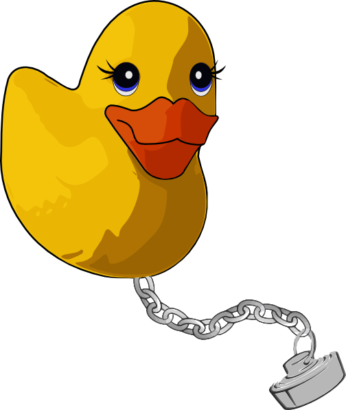 Free Vector Bathtub Duck Clip Art - Animated Moving Pictures Of Ducks (504x597), Png Download