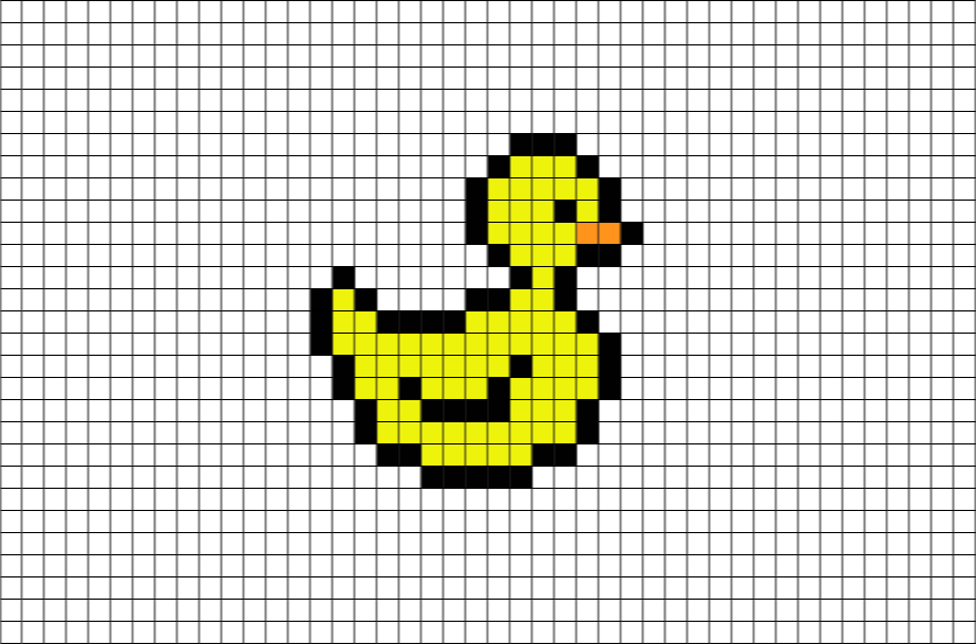 Duck Pixel Art (880x581), Png Download.