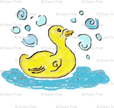 Swimming Duck N Bubbles - Gelbe Ente Kinderwagendecke (400x400), Png Download