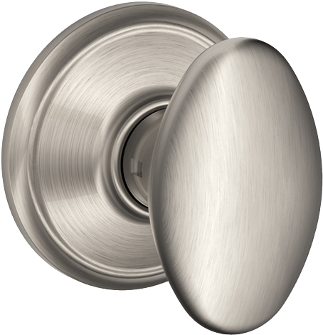 Siena Knob - Schlage F170 Sie 619 Siena Dummy Knob, Satin Nickel (1000x1000), Png Download