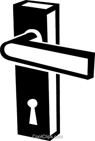 Door Knob Royalty Free Vector Clip Art Illustration - Door Knob Clipart (325x480), Png Download