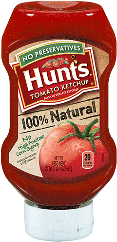 100% Natural Tomato Ketchup - Hunts Ketchup (500x500), Png Download