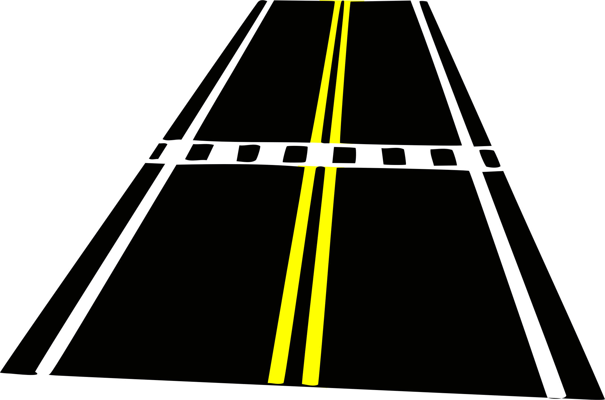 Pedestrian Crossing Road Computer Icons Carriageway - Clipart Roadway (1134x750), Png Download