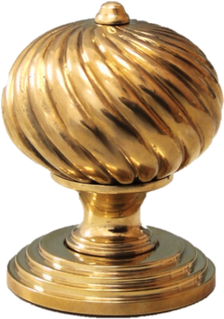 Solid Brass 'burcot' Swirl Mortice Door Knob - More Solid Brass 'burcot' Swirl Mortice Door Knob - (865x909), Png Download