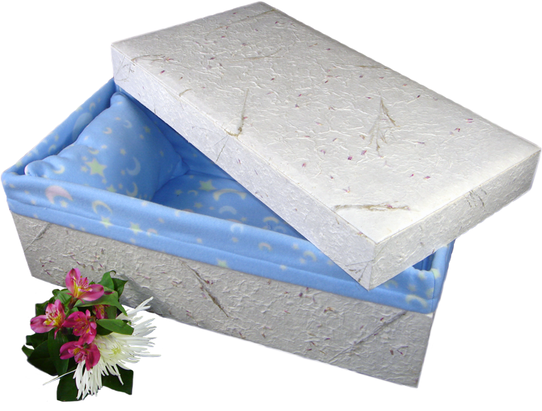Handmade Paper Casket - Infant Coffin (800x591), Png Download