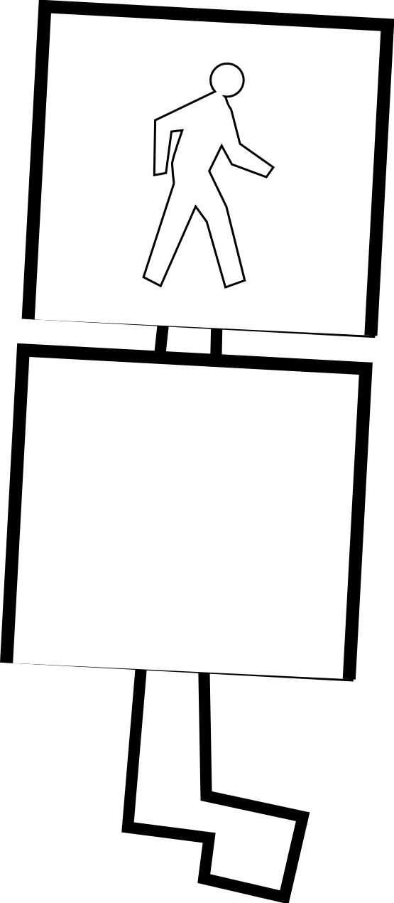 Crosswalk 3 Coloring Book Colouring Black White Line - Clip Art (555x1270), Png Download