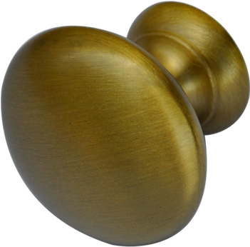Satin Brass Round Knob - Brass (697x656), Png Download