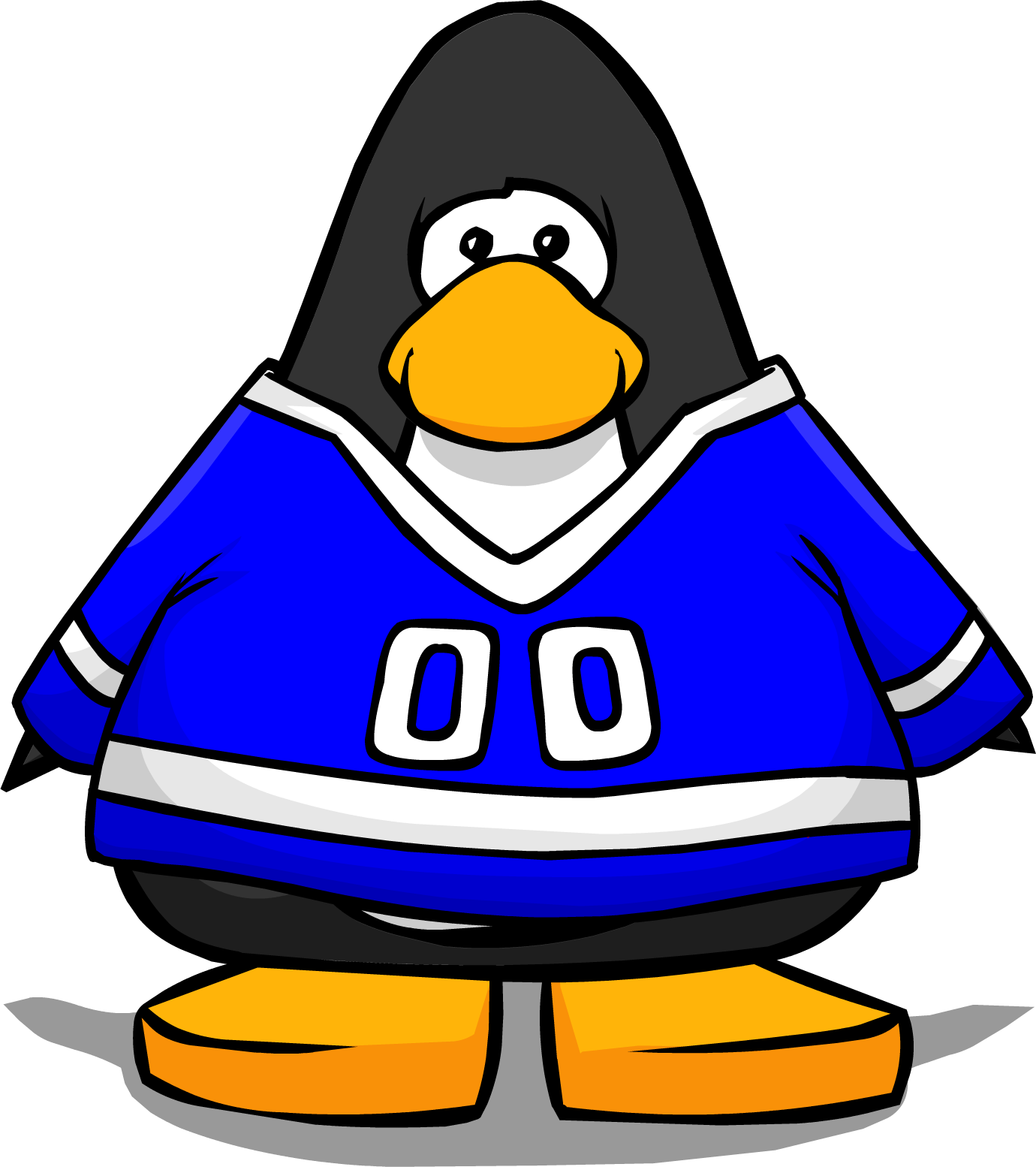 Blue Hockey Jersey From A Player Card - Club Penguin Coffee Apron (1380x1554), Png Download