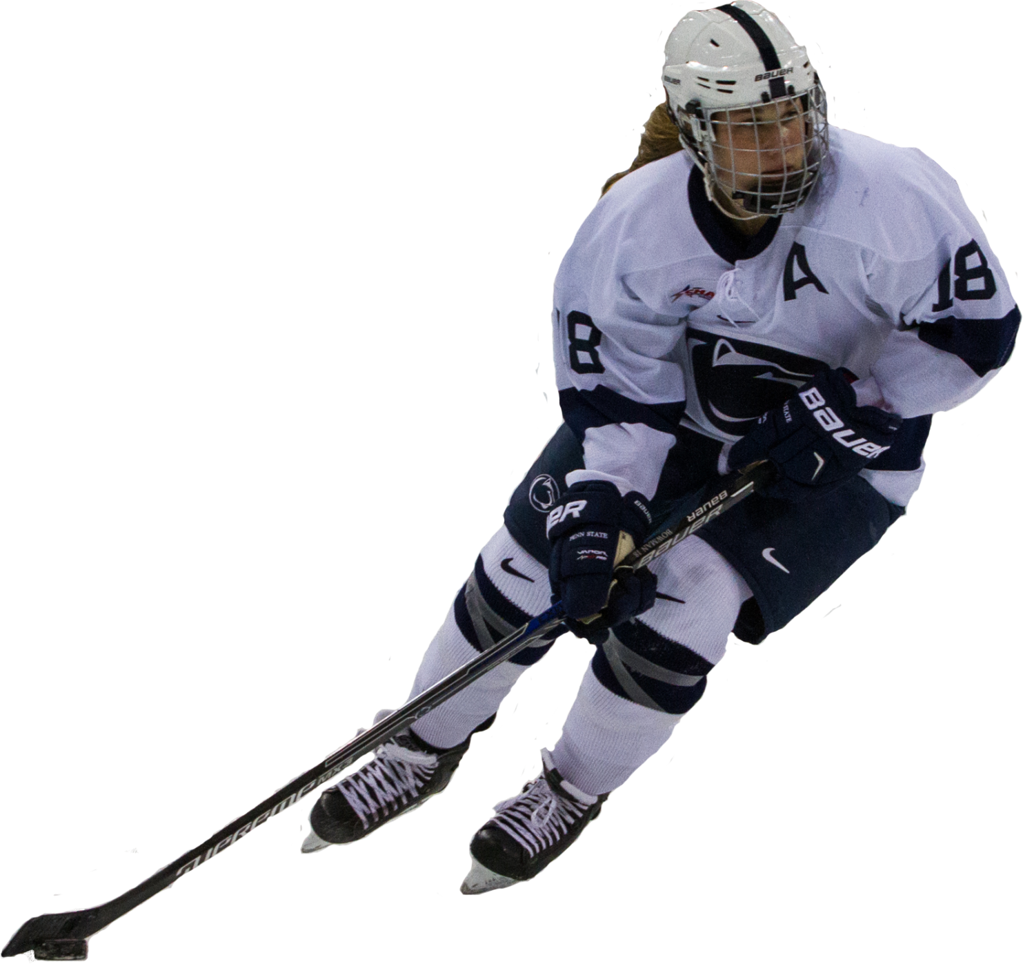 Hockey Cutout - Womens Hockey Player Png (1483x1397), Png Download