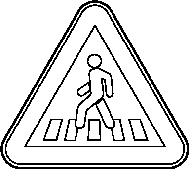 Crosswalk Coloring Page - Dibujo Señales De Transito (600x470), Png Download