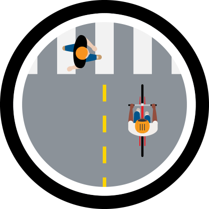 Stop Behind The Crosswalk - Pedestrian Crossing (417x417), Png Download