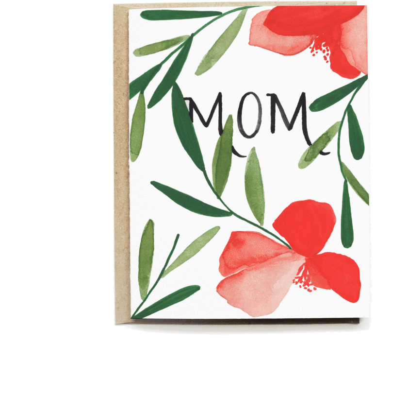 Red Poppy Mother's Day Card - Mother's Day (1024x932), Png Download
