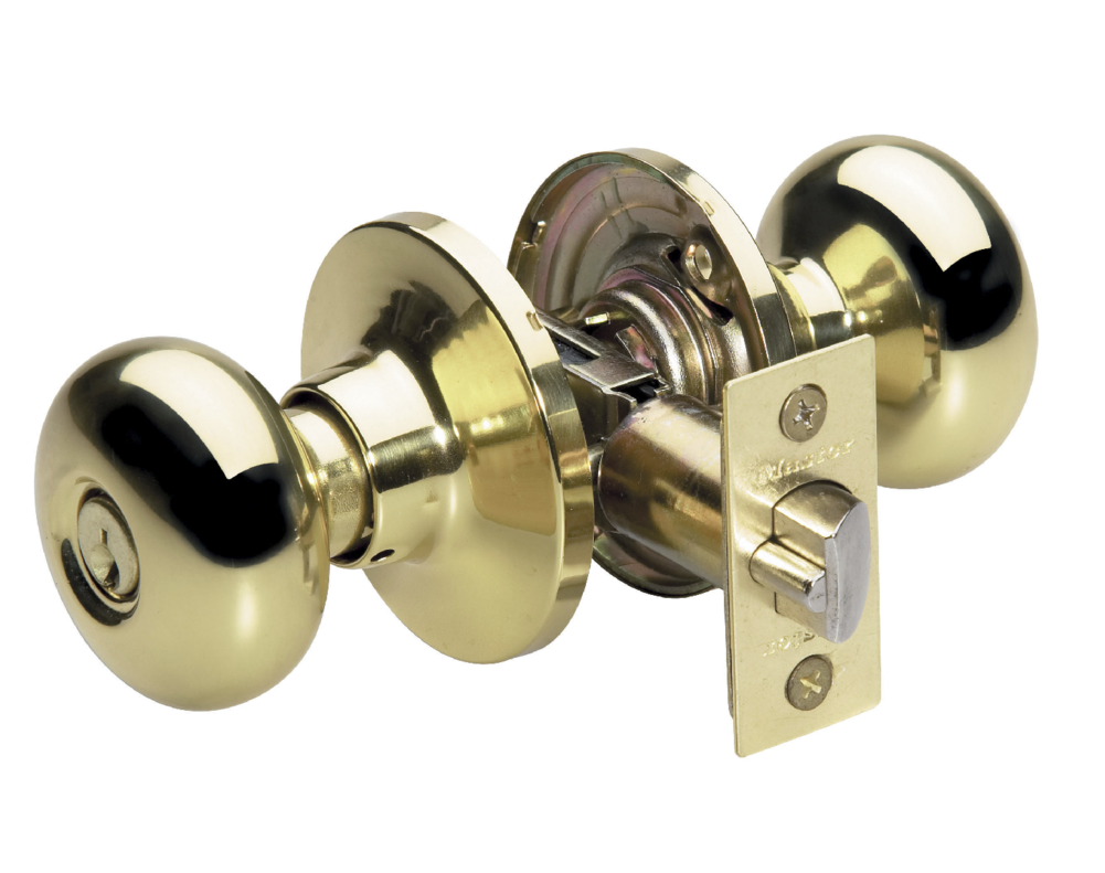 Master Lock Grade 3 Residential Biscuit Door Knob Kw1 - Master Lock Bco0103 Biscuit Keyed Entry Door Knob, (1000x1000), Png Download