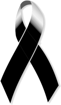 Lazo Luto A4 - Lazo De Muerte Png (339x479), Png Download