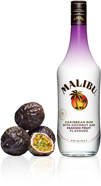 Malibu Passion Fruit - Malibu Rum (500x640), Png Download