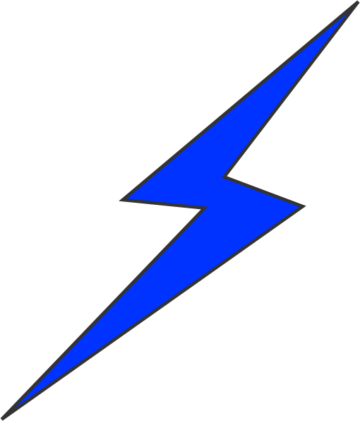 Blue Lightning Bolt Clipart Lightning Png - Portable Network Graphics (510x596), Png Download