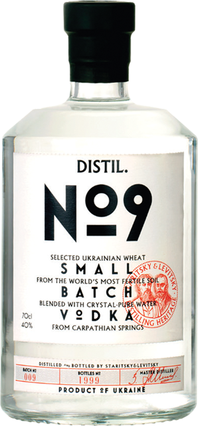 Distil No 9 Vodka - Staritsky Levitsky Distil No.9 Small Batch Vodka (750x1500), Png Download