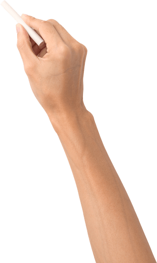 Hand With Chalk Png Graphic Download - Hand With Chalk Png (320x537), Png Download