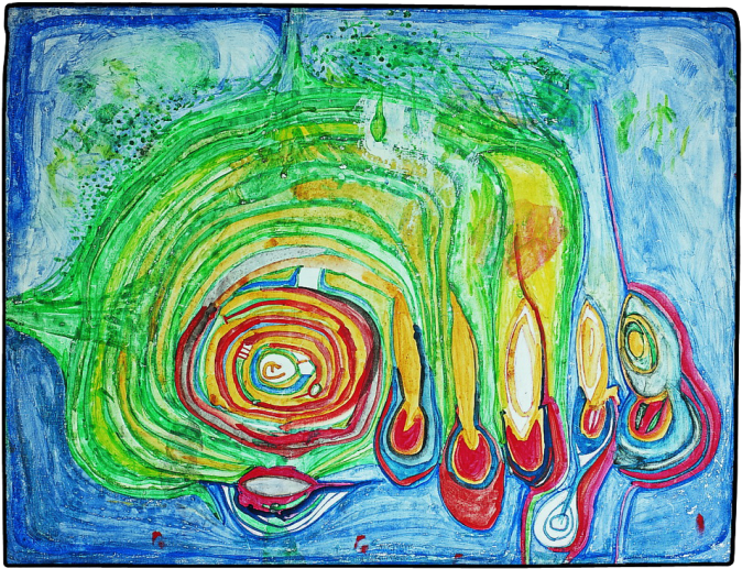 Watercolour On Paper, Primed With Chalk, Zinc White - Modern Art (749x600), Png Download