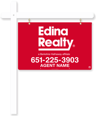 Edina Realty Hanging Signs - Edina Realty Sign (342x398), Png Download