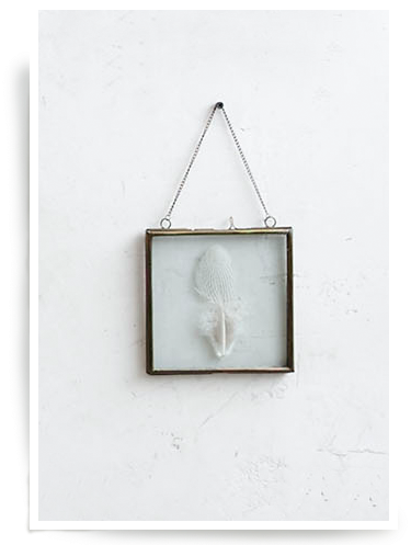 Iron-edged Hanging Frames - Roost Iron Edged Hanging Frames Including Feathers (400x510), Png Download
