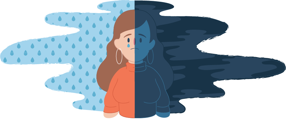 Sadness And Depression - Transparent Depression Clipart (961x404), Png Download