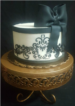 Bizcocho Lazo Negro Slider - Fondant (1170x425), Png Download