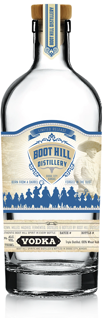 Vodka - Boot Hill Distillery Vodka (397x1080), Png Download