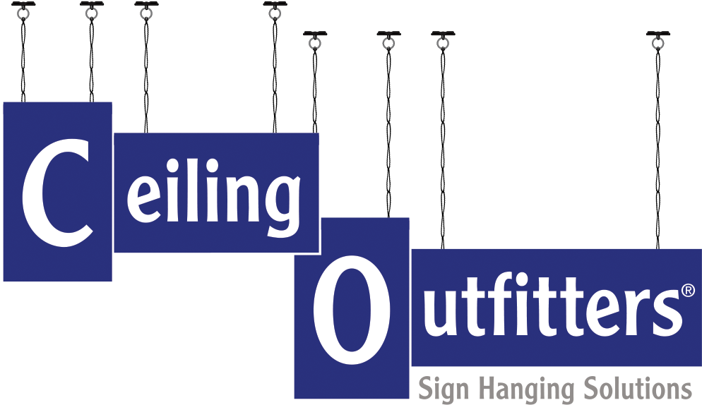 Ceiling Outfitters - Ceiling Hanging Sign Kits (1071x627), Png Download