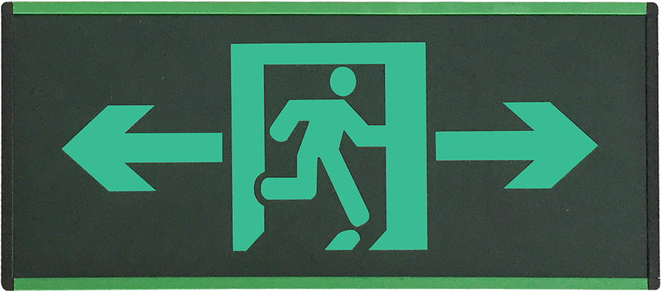 Luckstar Fire Emergency Exit Sign Hanging Exit Sign - 安全 出口 (1000x1000), Png Download