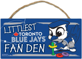 Toronto Blue Jays Littlest Fan Den Hanging Sign - Boston Red Sox Official Mlb 19 Inch X 9 Inch Sign By (421x480), Png Download