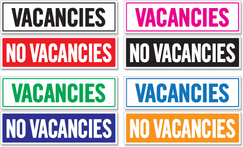Jdp Signs Vacancies / No Vacancies Hanging Sign, B&b, - Majorelle Blue (500x300), Png Download